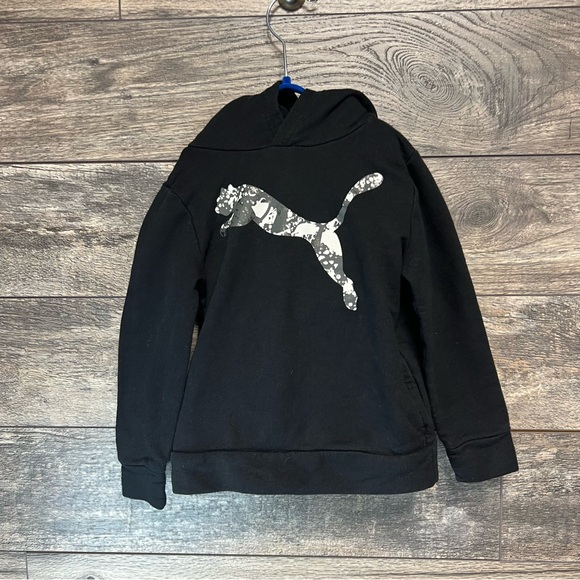 Puma Black Fleece Hoodie - Picture 1 of 3